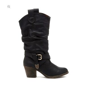 ROCKET DOG SIDESTEP BLACK WESTERN COWBOY BOOT- SIZE 7.5